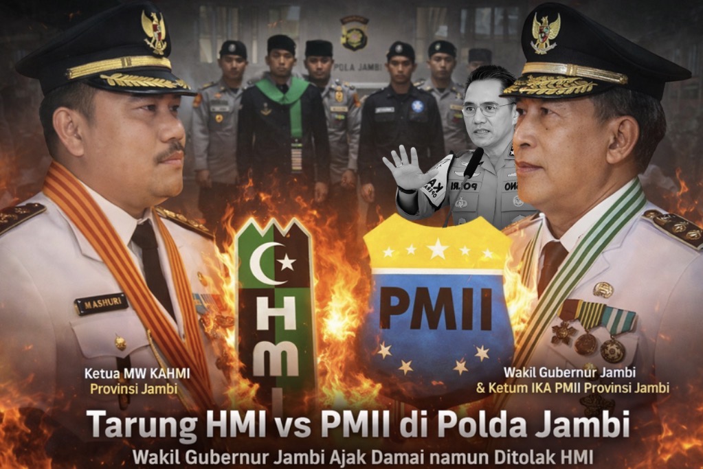 Wakil Gubernur Jambi Ajak Damai Kasus Pengeroyokan Kader HMI oleh Kader PMII di UIN, namun Ditolak Keras screenshot